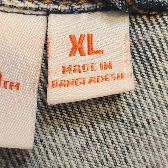 Nickelodeon jean jacket women's XL graphic print Made 90s Rugrets nostalgic blue - Picture 8 of 14